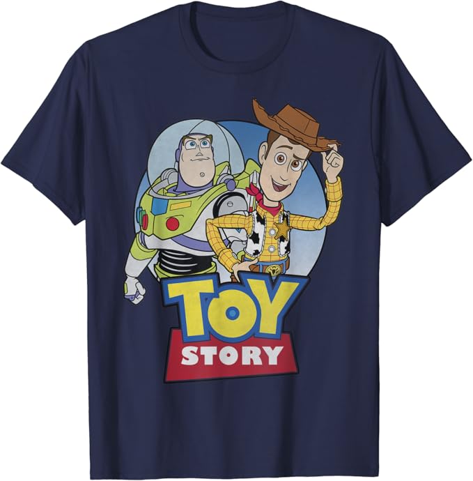 Disney Pixar Toy Story Woody And Buzz Circle Portrait T-Shirt: Amazon